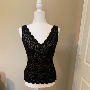 Black laced Lined sleeveless top